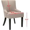 Safavieh Mercer Collection Christine Nailhead Dining Chair, Set of 2(Taupe)