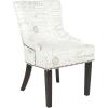 Safavieh Mercer Collection Christine Nailhead Dining Chair, Set of 2(White / Grey)