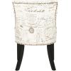 Safavieh Mercer Collection Christine Nailhead Dining Chair, Set of 2(White / Grey)