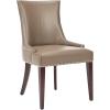 Safavieh Mercer Collection Eva and White Striped Dining Chair with Trim Nail Head, Grey(Clay)