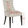 Safavieh Mercer Collection Eva and White Striped Dining Chair with Trim Nail Head, Grey(Ivory / Grey)
