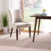 Safavieh Mercer Collection Eva and White Striped Dining Chair with Trim Nail Head, Grey(Taupe)