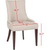 Safavieh Mercer Collection Eva and White Striped Dining Chair with Trim Nail Head, Grey(Taupe)