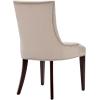 Safavieh Mercer Collection Eva and White Striped Dining Chair with Trim Nail Head, Grey(Taupe)