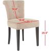 Safavieh Mercer Collection Matthew Beige Linen Dining Chair, Set of 2(Beige)