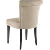 Safavieh Mercer Collection Matthew Beige Linen Dining Chair, Set of 2(Beige)