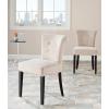 Safavieh Mercer Collection Matthew Beige Linen Dining Chair, Set of 2(Beige)