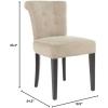 Safavieh Mercer Collection Matthew Beige Linen Dining Chair, Set of 2(True Taupe)