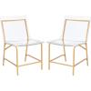 SAFAVIEH Couture Collection Bryant Clear Acrylic/Gold Dining Chair Set of 2 (Fully Assembled)