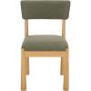 SAFAVIEH Home Collection – Koki Black & White Upholstered Dining Chair, Padded Seat & Back (DCH9222C)(Natural/Green)