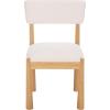 SAFAVIEH Home Collection – Koki Black & White Upholstered Dining Chair, Padded Seat & Back (DCH9222C)(Natural/White)