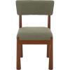 SAFAVIEH Home Collection – Koki Black & White Upholstered Dining Chair, Padded Seat & Back (DCH9222C)(Walnut/Green)