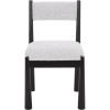 SAFAVIEH Home Collection – Makiko Natural & White Upholstered Dining Chair, Padded Seat & Back (DCH9221A)(Black/White)