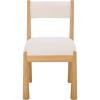 SAFAVIEH Home Collection – Makiko Natural & White Upholstered Dining Chair, Padded Seat & Back (DCH9221A)(Natural/White)