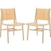 SAFAVIEH Home Collection Adira Natural Rattan Living Room Accent Dining Chair (Fully Assembled)