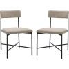 SAFAVIEH Home Collection Archer Grey Faux Leather/Black Dining Chair (Set of 2) – Fully Assembled(Light Grey / Black)