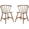 SAFAVIEH Home Collection Ceres Farmhouse Walnut Brown Spindle Back Living Room Accent Dining Chair(Walnut)