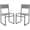 SAFAVIEH Home Collection Layne Light Grey/Black Dining Chair (Set of 2) – Fully Assembled(Grey/Black)