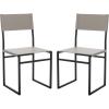 SAFAVIEH Home Collection Layne Light Grey/Black Dining Chair (Set of 2) – Fully Assembled(Light Grey/Black)
