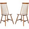 SAFAVIEH Home Collection Priam Farmhouse Walnut Brown Spindle Back Living Room Accent Dining Chair