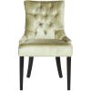 SAFAVIEH Mercer Collection Heather Beige Linen Nailhead Dining Chair(Antique Sage)