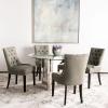 SAFAVIEH Mercer Collection Heather Beige Linen Nailhead Dining Chair(Sea Mist)