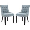 SAFAVIEH Mercer Collection Heather Beige Linen Nailhead Dining Chair(Sky Blue)