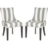 SAFAVIEH Mercer Collection Lester Dining Chairs(Grey/Bone)