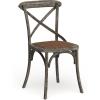Safavieh American Homes Collection Franklin Farmhouse X-Back Antique White Side Chair(Weathered Grey)