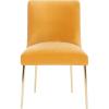 Safavieh Couture Home Nolita Glam Mustard Velvet Dining Chair(Mustard / Brass)