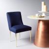 Safavieh Couture Home Nolita Glam Mustard Velvet Dining Chair(Navy)