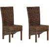 Safavieh FOX6523A-SET2 Safavieh Home Collection Ridge Croco Color Dining Chair, Set of 2,