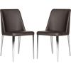 Safavieh Home Collection Mid-Century Modern Baltic White Side Chair(Brown)