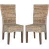 Safavieh Home Collection Ozias Grey Wicker 18-inch Dining Chair(Grey)