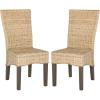 Safavieh Home Collection Ozias Grey Wicker 18-inch Dining Chair(Natural)