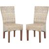 Safavieh Home Collection Ozias Grey Wicker 18-inch Dining Chair(White Washed)