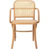 Safavieh Home Keiko White and Natural Cane Dining Chair(Natural)
