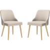 Safavieh Home Lulu Mid-Century Dusty Rose Velvet and Gold Dining Chair, Set of 2(Grey / Gold)