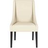 Safavieh Mercer Collection Austin Grey Linen Sloping Arm Chair, Set of 2(Cream)