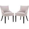 Safavieh Mercer Collection Christine Nailhead Dining Chair, Set of 2(Beige)