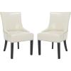 Safavieh Mercer Collection Christine Nailhead Dining Chair, Set of 2(Flat Cream)