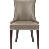 Safavieh Mercer Collection Eva and White Striped Dining Chair with Trim Nail Head, Grey(Clay)