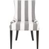 Safavieh Mercer Collection Eva and White Striped Dining Chair with Trim Nail Head, Grey(Grey / White)