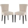Safavieh Mercer Collection Matthew Beige Linen Dining Chair, Set of 2(True Taupe)