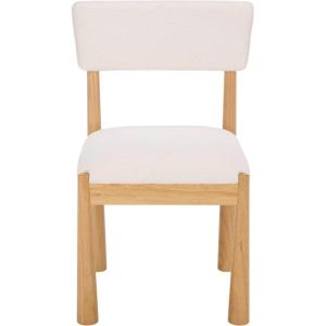 SAFAVIEH Home Collection – Koki Black & White Upholstered Dining Chair, Padded Seat & Back (DCH9222C)(Natural/White)