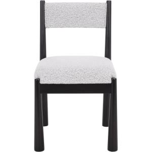 SAFAVIEH Home Collection – Makiko Natural & White Upholstered Dining Chair, Padded Seat & Back (DCH9221A)(Black/White)