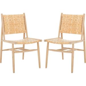 SAFAVIEH Home Collection Adira Natural Rattan Living Room Accent Dining Chair (Fully Assembled)