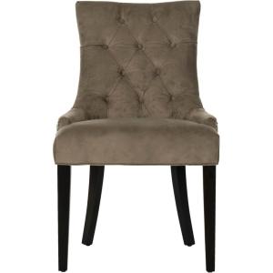 SAFAVIEH Mercer Collection Heather Beige Linen Nailhead Dining Chair(Grey)