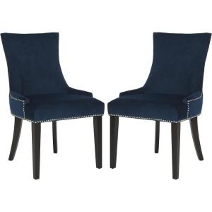 SAFAVIEH Mercer Collection Lester Dining Chairs(Navy)