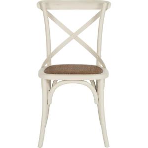 Safavieh American Homes Collection Franklin Farmhouse X-Back Antique White Side Chair(White)
